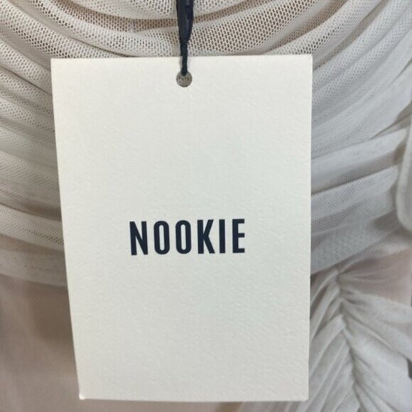 NWT NOOKIE x REVOLVE Dita Mesh Gown in White & Nude - Picture 5 of 8